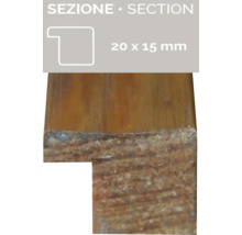Holzprofil mit den Maßen 20 x 15 Millimeter