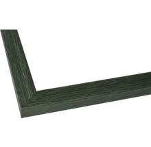 Eckdetail eines grünen Bilderrahmens