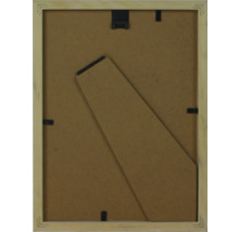 Rückseite eines Holzbilderrahmens mit Aufsteller