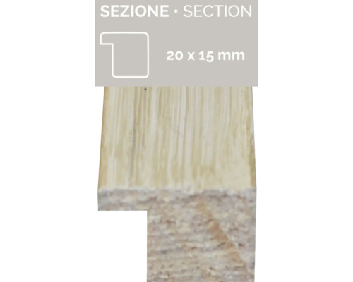 Profilleiste mit den Massen 20 x 15 Millimeter