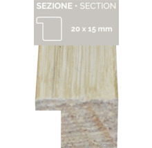Holzprofilleiste mit den Maßen 20 x 15 Millimeter