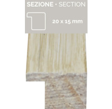 Holzprofil mit den Massen 20 x 15 Millimeter