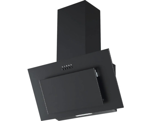 Hotte aspirante noire avec panneau de commande