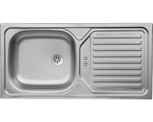 Évier en acier inoxydable avec égouttoir
