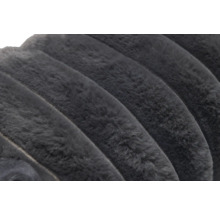 Nahaufnahme von geripptem Kunstfellstoff