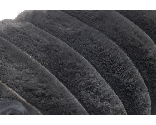 Nahaufnahme von geripptem Kunstfellstoff