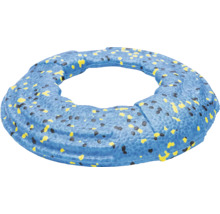 Blauer Schwimmring mit gelben und schwarzen Flecken