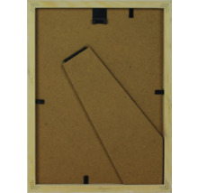 Rückseite eines Holzbilderrahmens mit Aufsteller