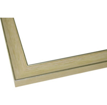 Detailansicht eines Holzbilderrahmenprofils