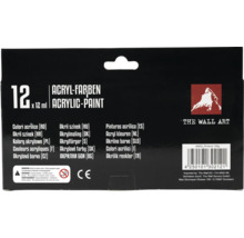 Packung mit zwölf Acrylfarben