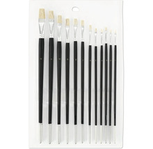 Lot de dix pinceaux en soie de différentes tailles