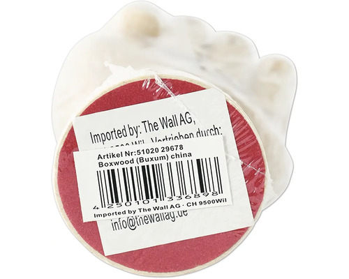 Sous-verre en buis avec étiquette