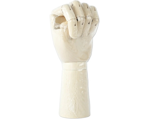 Main en bois mannequin poing
