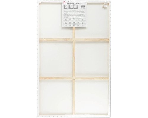 Toile vierge XXL avec cadre en bois, format 100 x 150 cm