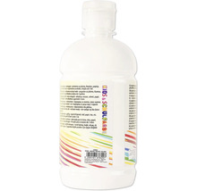 Peinture blanche pour l'école et le bricolage dans une bouteille en plastique