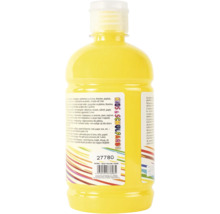 Peinture jaune pour enfants dans une bouteille en plastique
