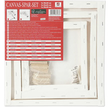 Keilrahmen Sparset mit drei Leinwänden unterschiedlicher Größe