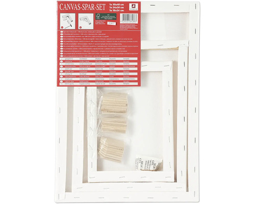 Kit de châssis avec trois toiles et huit clés