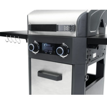 Holzkohlegrill mit Hakenleiste und digitaler Steuerung