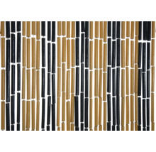 Bambusvorhang mit Holzperlen in zwei Farben