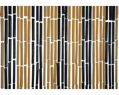 Bambusvorhang mit Holzperlen in zwei Farben