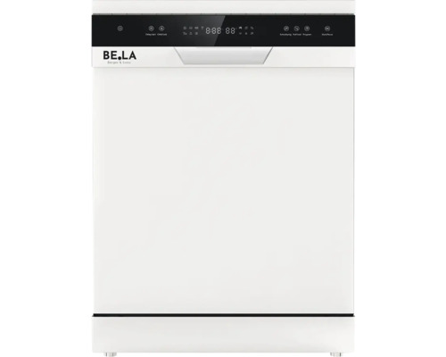 Lave-vaisselle pose libre blanc avec panneau de commande et affichage