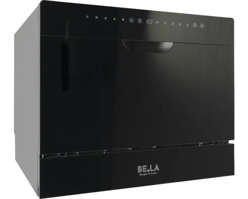 Freistehender Geschirrspüler in Tischgröße mit Bedienfeld und BE.LA Berger and Laux Logo