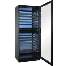 Cave à vin avec porte en verre et étagères