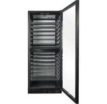 Cave à vin avec porte en verre et étagères pour le stockage du vin