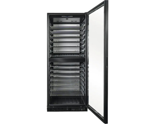 Cave à vin avec porte en verre et étagères pour le stockage du vin