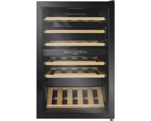 Cave à vin climatisée avec clayettes en bois pour bouteilles de vin