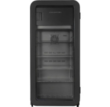 Réfrigérateur à boissons avec façade en verre et plusieurs étagères pour la présentation des boissons