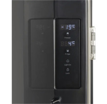 Panneau de commande d'un réfrigérateur avec affichage numérique de la température pour les zones de congélation et de refroidissement