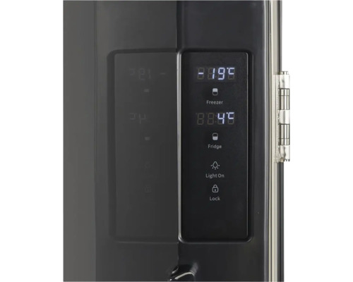 Panneau de commande d'un réfrigérateur avec affichage numérique de la température pour les zones de congélation et de refroidissement