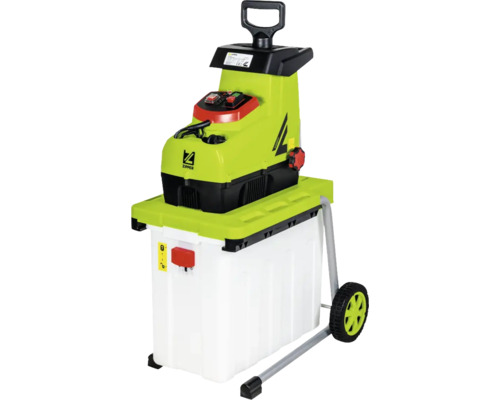 Zipper Häcksler mit Fangkorb und Rädern für den einfachen Transport