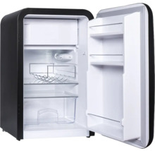 Mini-réfrigérateur avec porte ouverte et vue intérieure