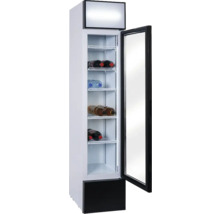 Réfrigérateur à boissons avec porte en verre et étagères pour bouteilles