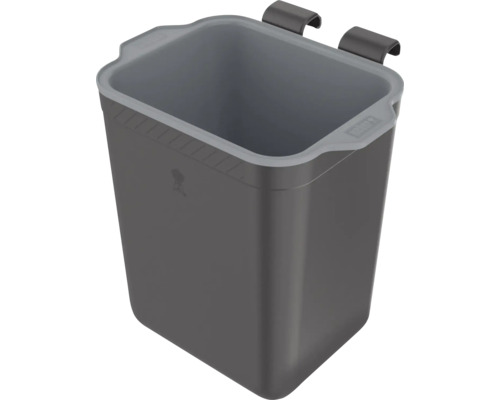 Abfallbehälter aus Kunststoff mit Aufhängevorrichtung