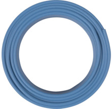 Blauer Heizkreisverteiler-Schlauch aufgerollt