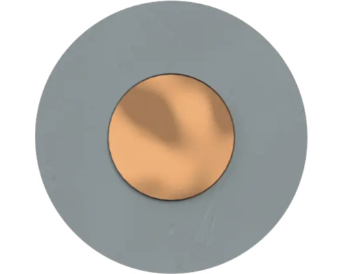 Miroir rond avec bordure grise