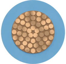 Section transversale d'une ligne électrique avec conducteurs en cuivre