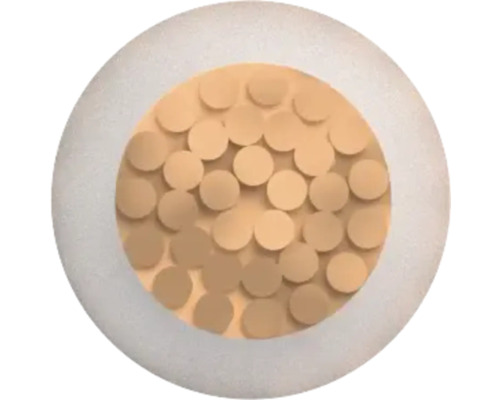 Dämmstoffscheibe mit runden Aussparungen