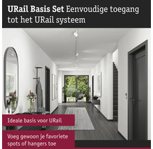 Urail Basisset in einem Flur mit Urail System zur Beleuchtung.