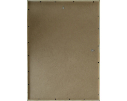 Rückseite eines Bilderrahmens mit Holzrahmen und Aufhängern