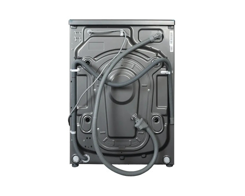 Vue arrière d'un lave-linge avec tuyaux de raccordement