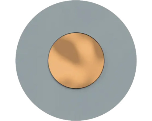 Runder Spiegel mit Metallrahmen