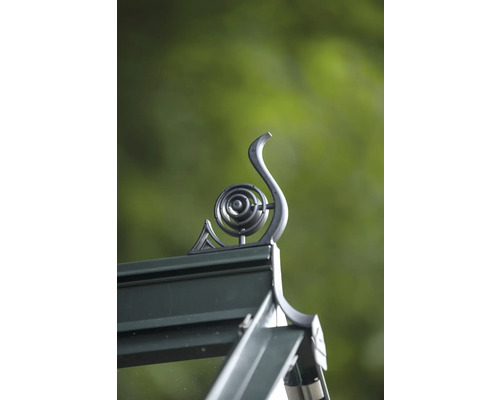 Verzierung mit Spiralmuster auf einem Dach