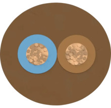 Querschnitt eines Elektrokabels mit zwei Adern