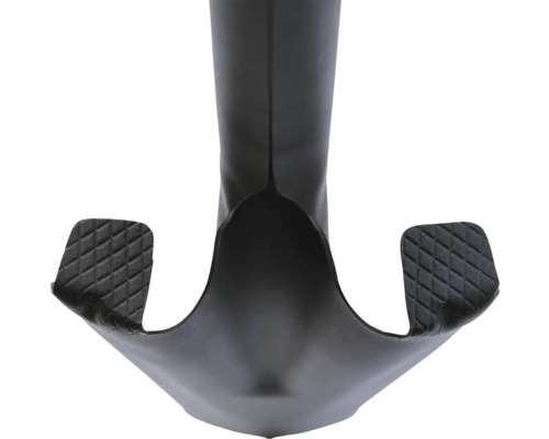 Gros plan d'une bêche noire avec marchepied