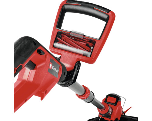 Einhell Logo auf einem Rasentrimmer